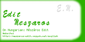 edit meszaros business card