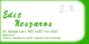 edit meszaros business card